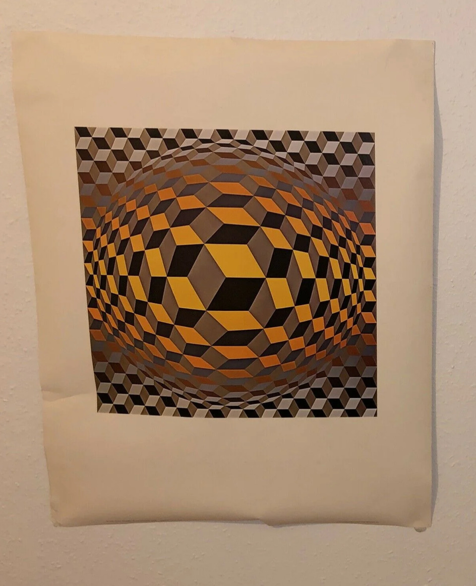 Lithography Print CHEYT-M 1970 Victor Vasarely