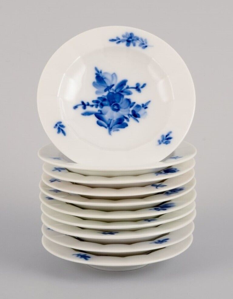 Royal Copenhagen Blue Flower Angular ten caviar bowls in porcelain