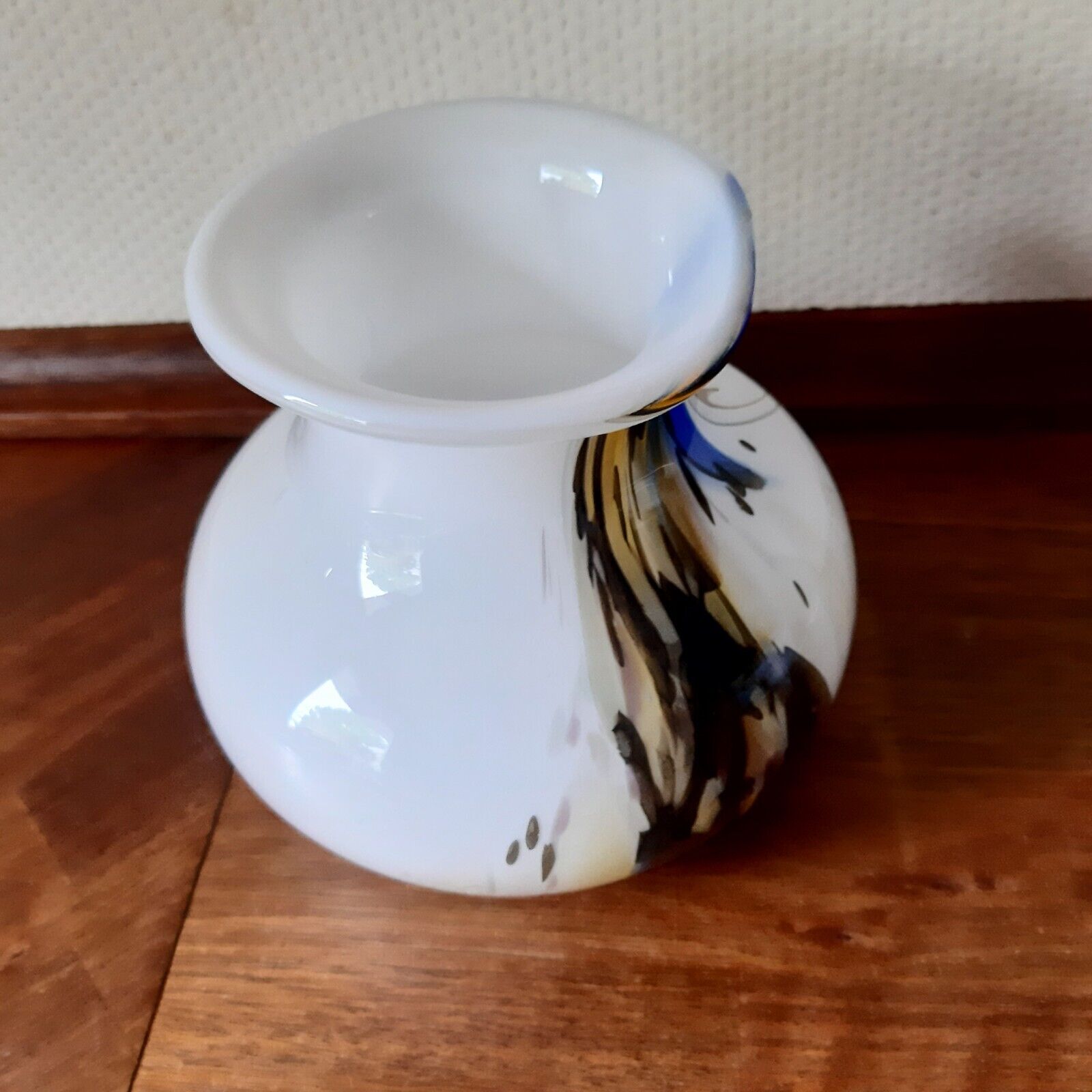 CASCADE Vase PER LUTKEN 1973 Holmegaard signed H: 14½ cm W: 16 cm