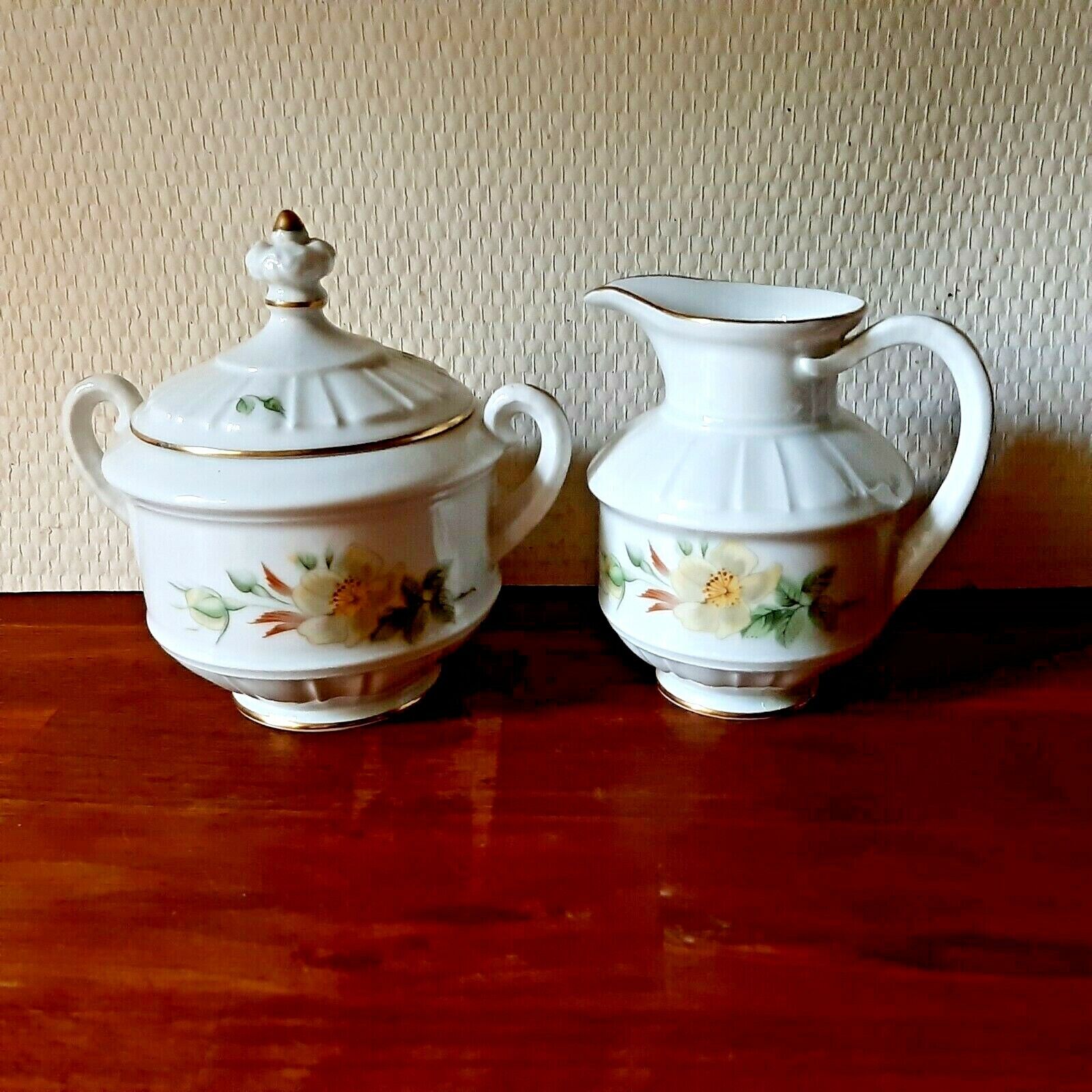 Sugar  Cream set Scotch Rose Bing  Grondahl Royal Copenhagen Fact 2