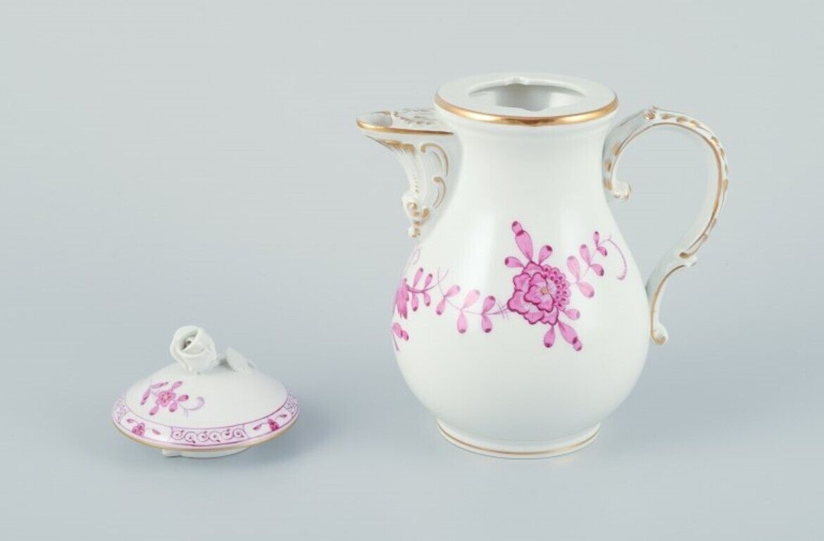 Meissen Germany  Pink Indian Porcelain mocha (demitasse) pot 1930s