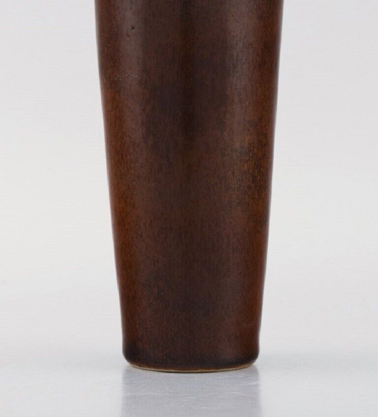 Rörstrand vase in glazed ceramics Beautiful glaze in brown shades 1960s