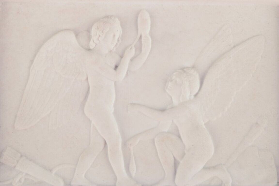 Royal Copenhagen Amor and Hymen  Biscuit relief after Bertel Thorvaldsen