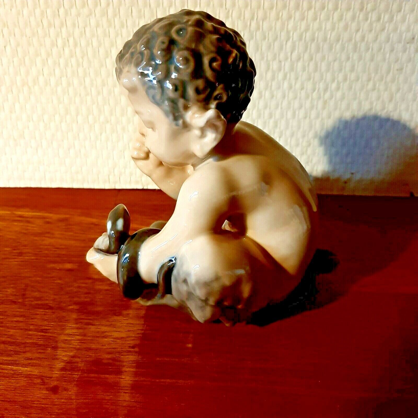 FAUN with SNAKE # 1712 by Chr Thomsen for ROYAL COPENHAGEN 1962