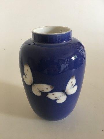 Royal Copenhagen Art Nouveau Vase with Butterflies