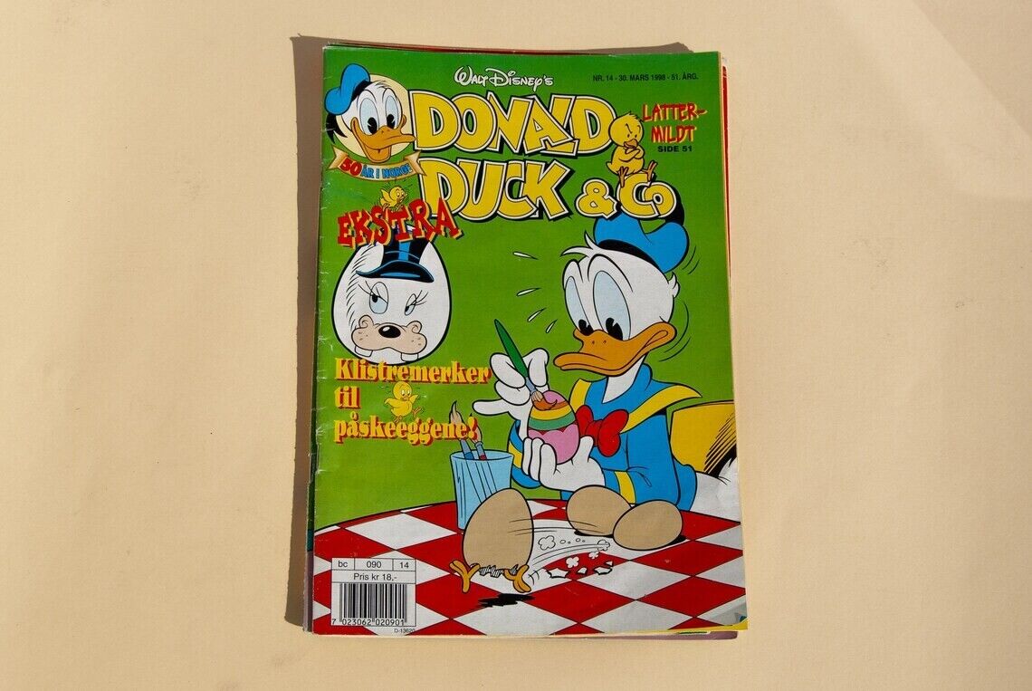 Lot of 3 - 1998 Donald Donald Comic Books - Norwegian Comics  - Walt Disney