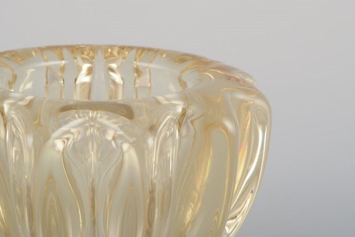 Pierre Gire (1901-1984) aka Pierre d'Avesn Art Deco bowl in yellow art glass