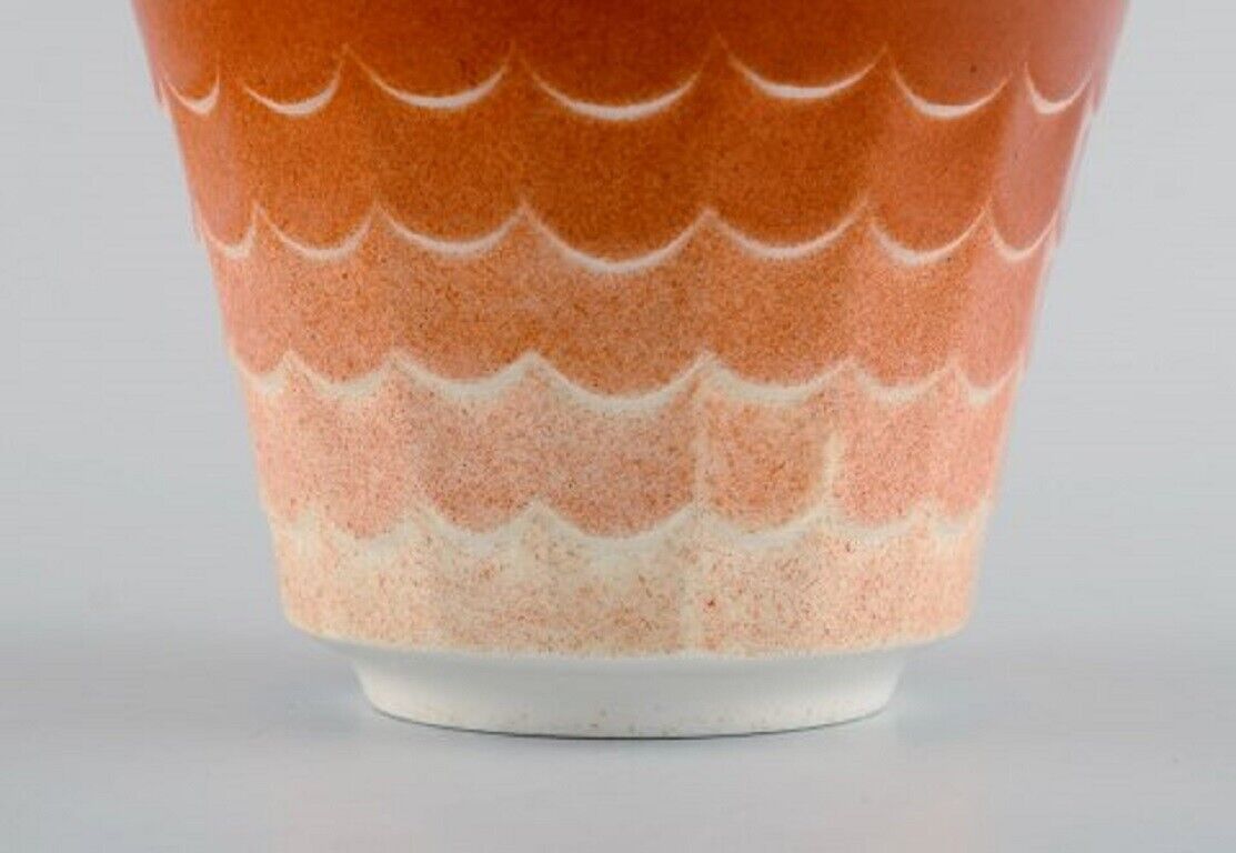 Wilhelm Kåge for Gustavsberg Six flower pot covers in porcelain 1960's