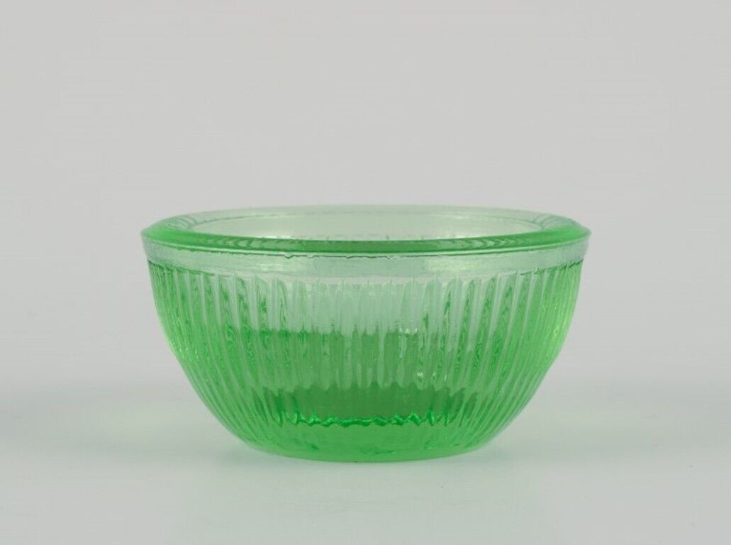 Fåglavik Glasbruk (1874-1980) Sweden Six salt cellars in green glass