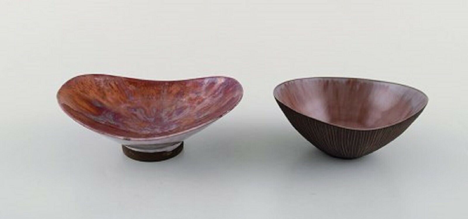 Sven Hofverberg (1923-1998) Swedish ceramist Two unique glazed ceramic bowls