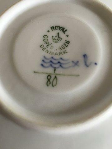 Royal Copenhagen Blue Fluted Coffee Cup and Saucer No 80