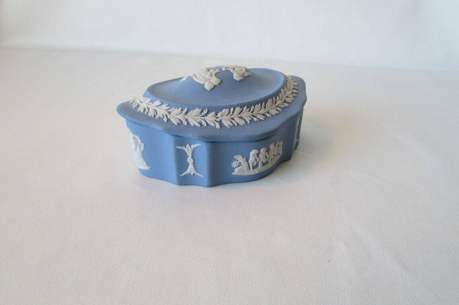 Vintage Wedgwood Oval Jasperware Trinket Box