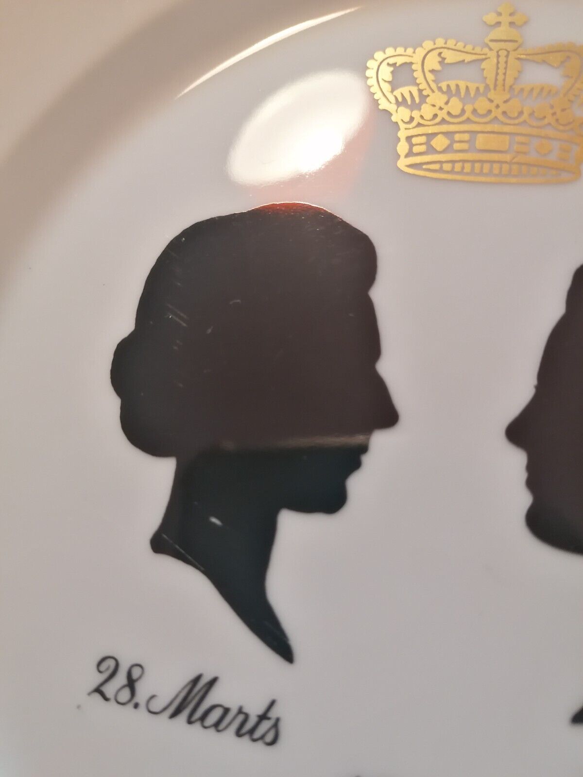 Royal Copenhagen and Rosenthal memorial plates of Queen Margrethe