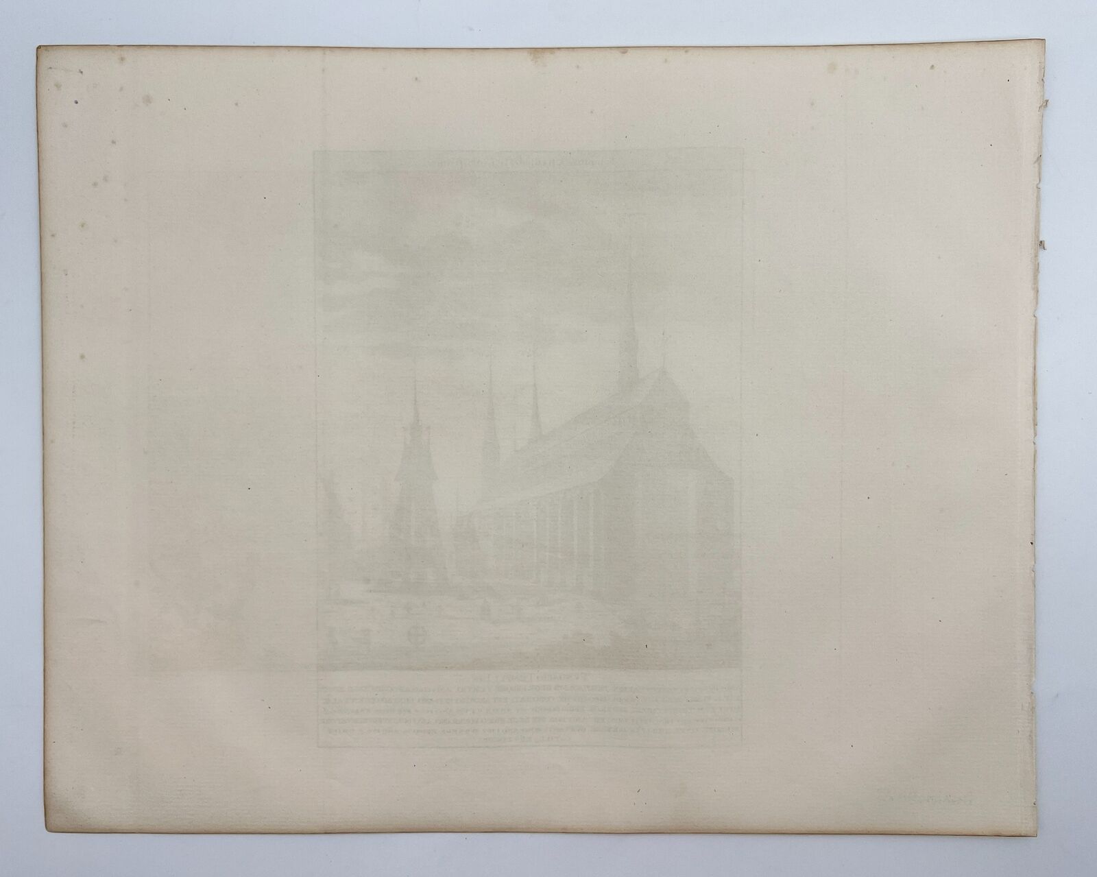 Original Antique Print - Erik Dahlberg - Linkoping Cathedral in Sweden - E1