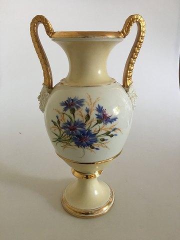 Bing & Grondahl Early vase with overglaze decoration and Roman/Greek bisque