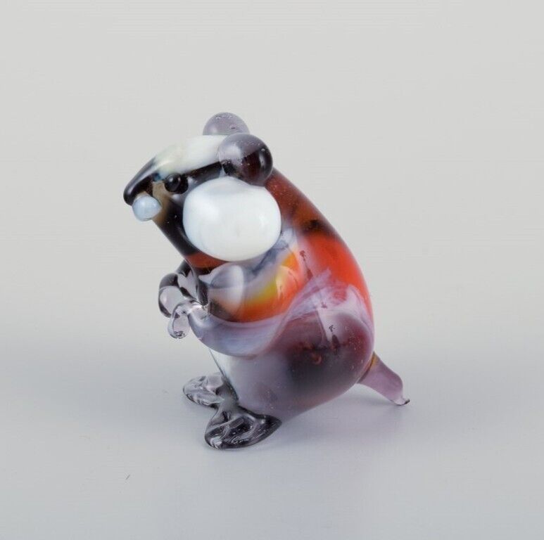 Murano Italy  Collection of four miniature glass rodent figurines