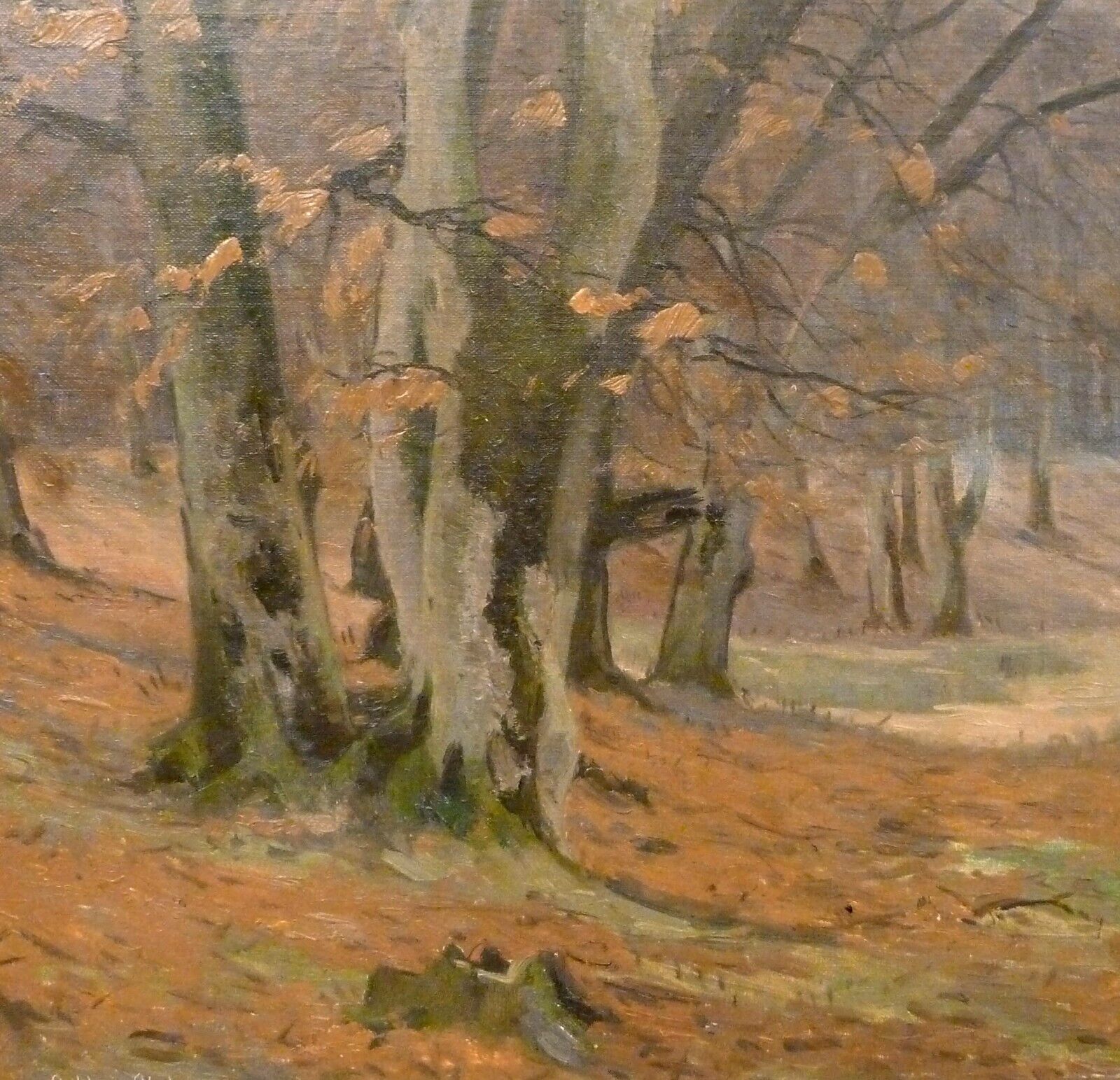 ARTHUR NIELSEN! FOREST LANDSCAPE IN AUTUMN