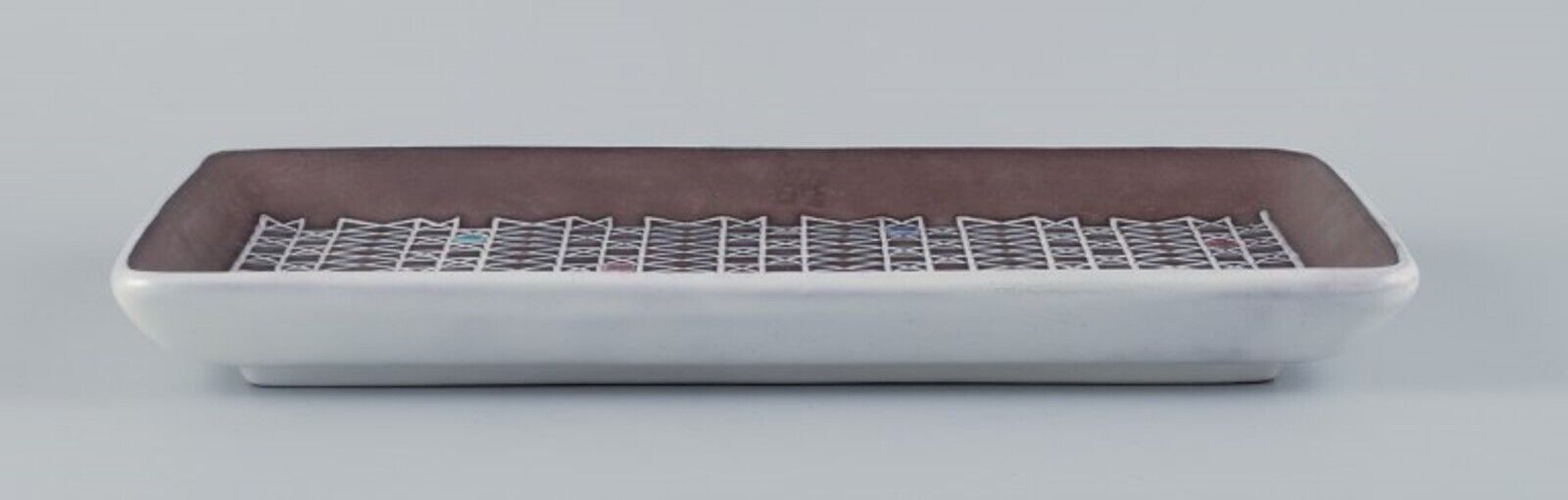 Ingrid Atterberg for Upsala-Ekeby Large rectangular "Corso" ceramic bowl / dish