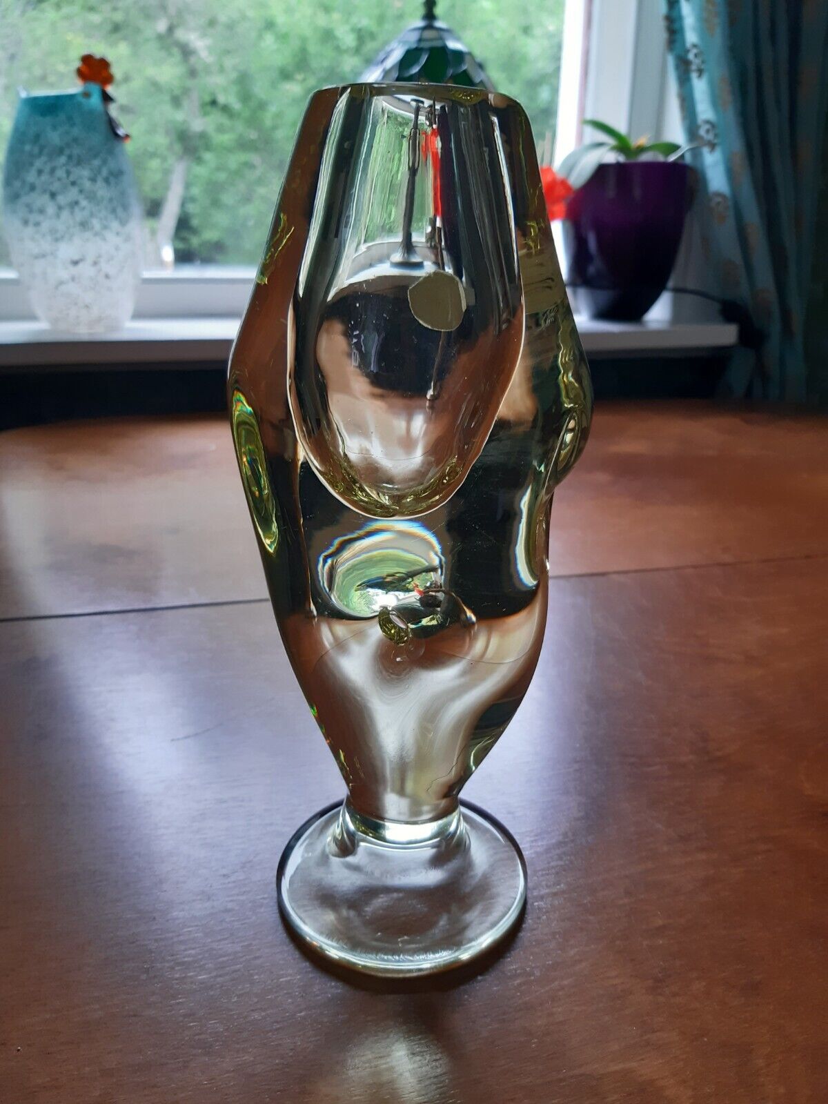 Bohemian modern Miroslav Klinger ZBS citrin glass Vase