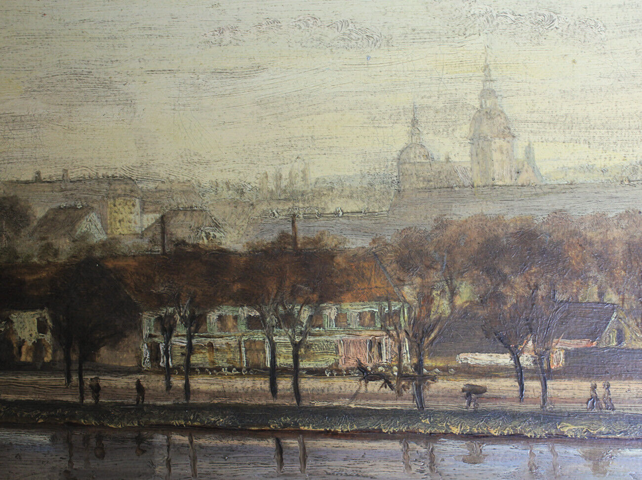 Olaf Krebs A view over Copenhagen towards castle Rosenborg September 1872