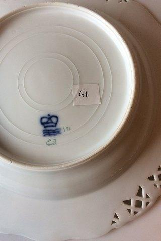 Royal Copenhagen Saxon Flower Deep Plate Premium model with pierced border