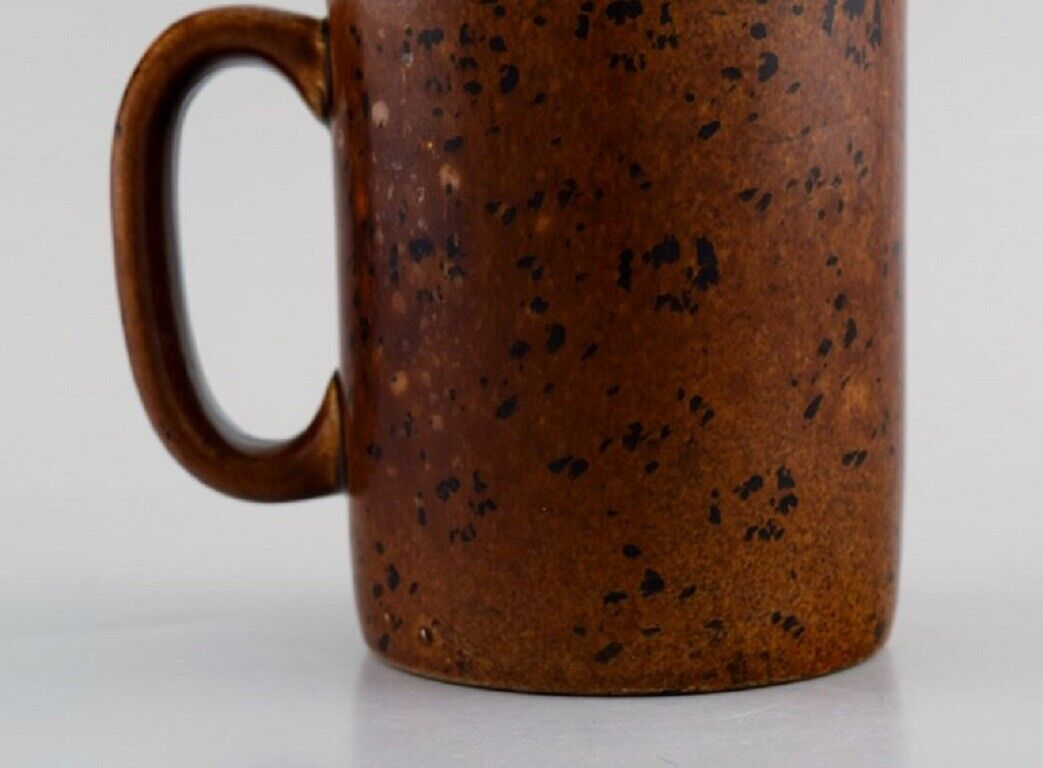 Stig Lindberg for Gustavsberg Five large Coq mugs in glazed stoneware