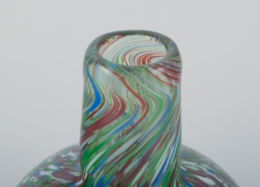 Murano Italy Millefiori mouth-blown art glass vase 1960s/70s