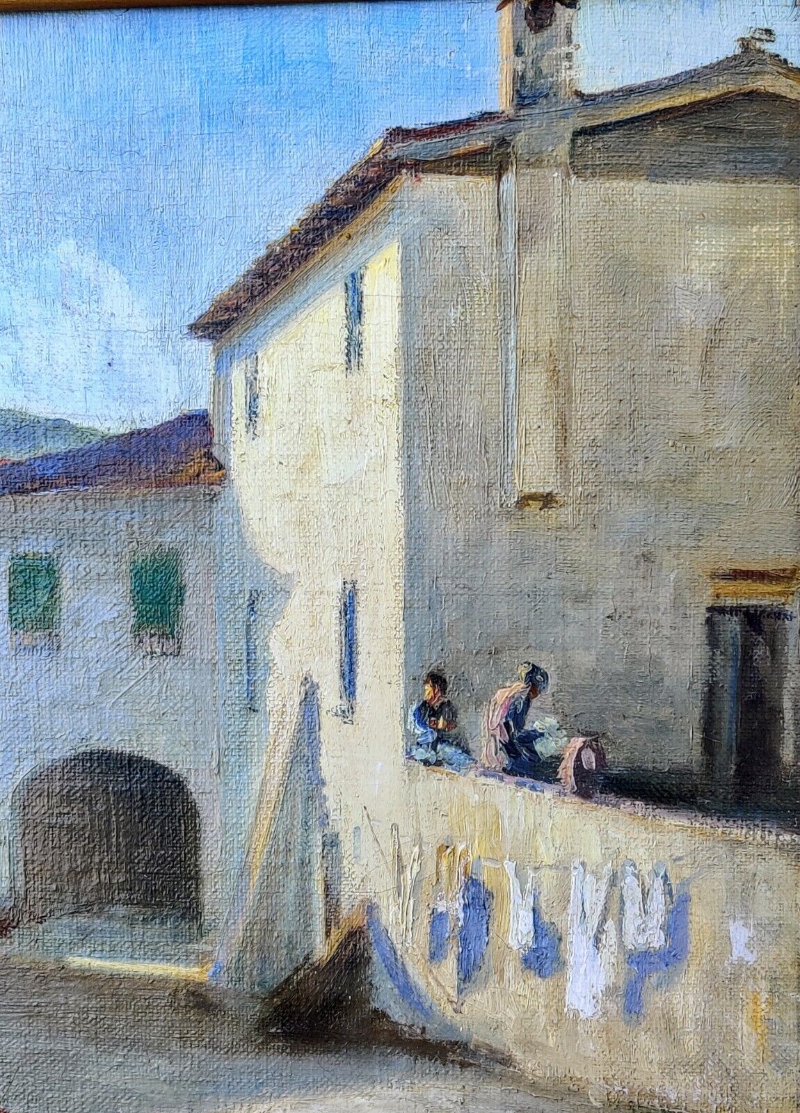 OLD  TOWN CERLOSA (?) original oil painting