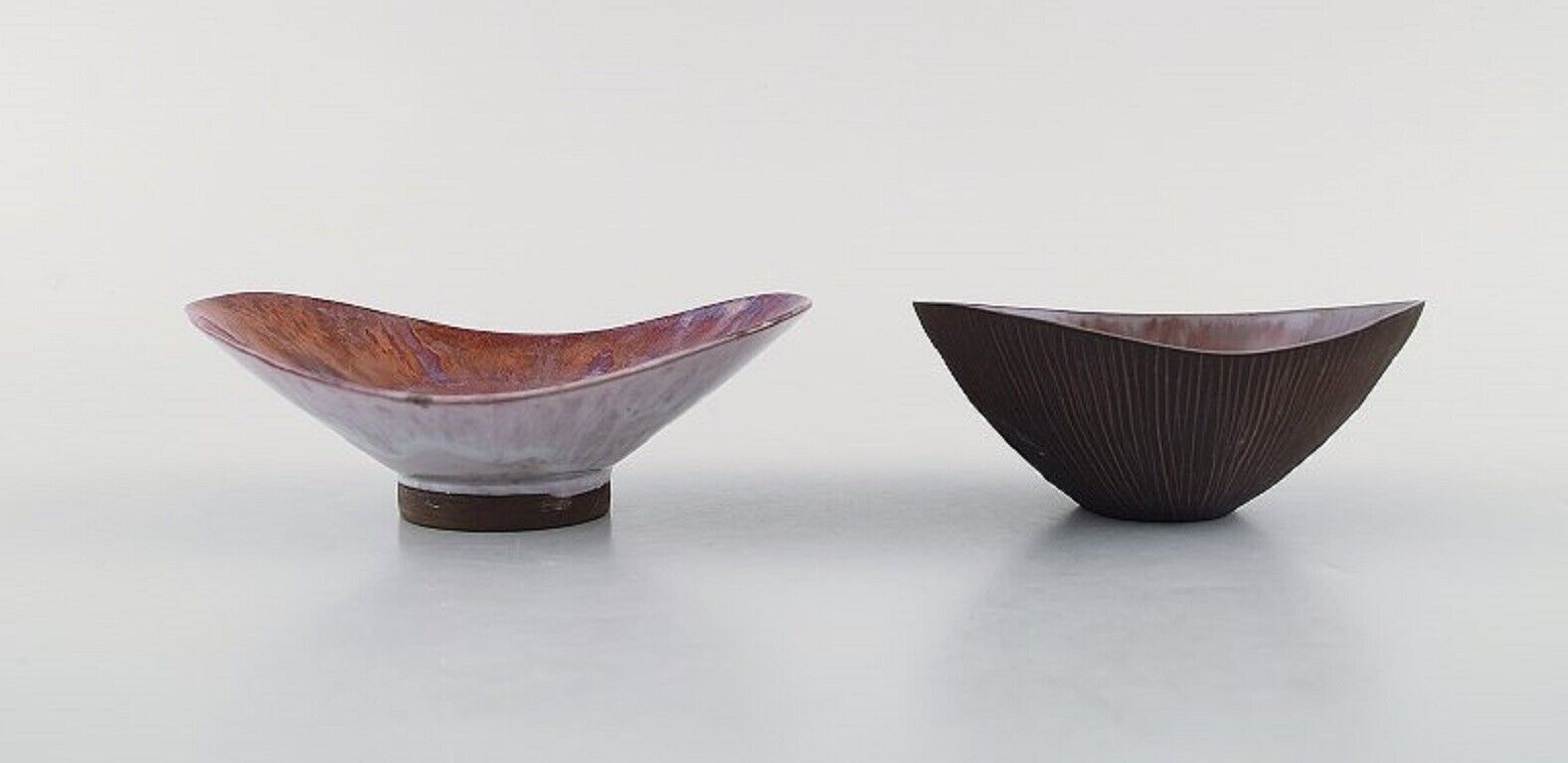 Sven Hofverberg (1923-1998) Swedish ceramist Two unique glazed ceramic bowls