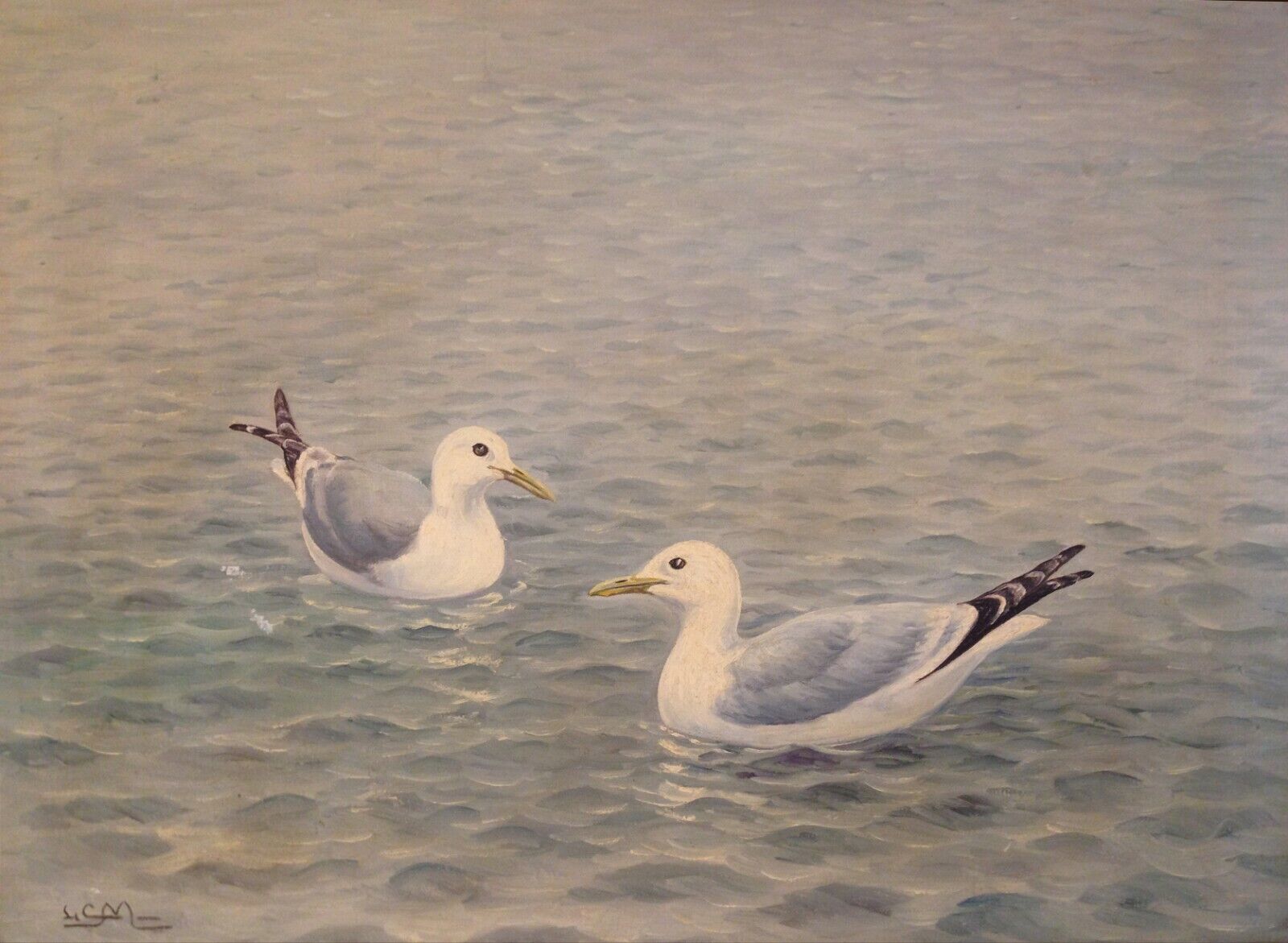 Leo Christian Møller (1899-1965): TWO SEAGULLS