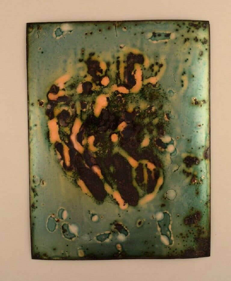 Hardy Strid (1921-2012) Swedish artist Enamel on sheet metal