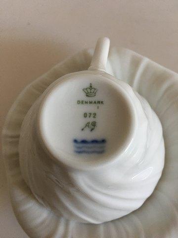 Royal Copenhagen White Triton Mocca Cup and Saucer14179(072/073)