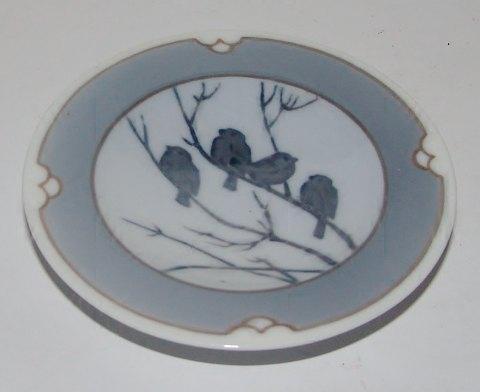 Royal Copenhagen Art Nouveau Plate with bird No 1703