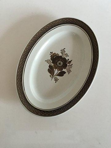 Royal Copenhagen Brown Tranquebar Oval Serving Platter Small No 927