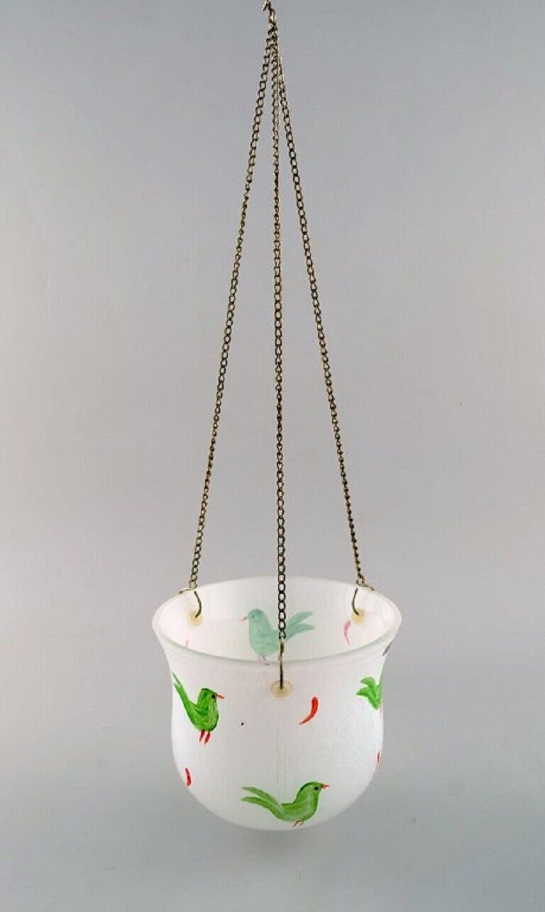 Ulrica Hydman Vallien for Kosta Boda Hanging herbal pot in art glass