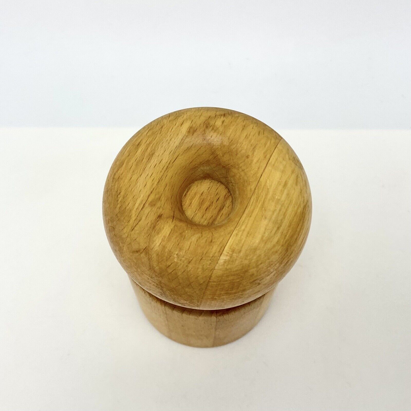 Vintage Danish Design Beech Wood Richard Nissen Geometric Salt / Pepper Grinder