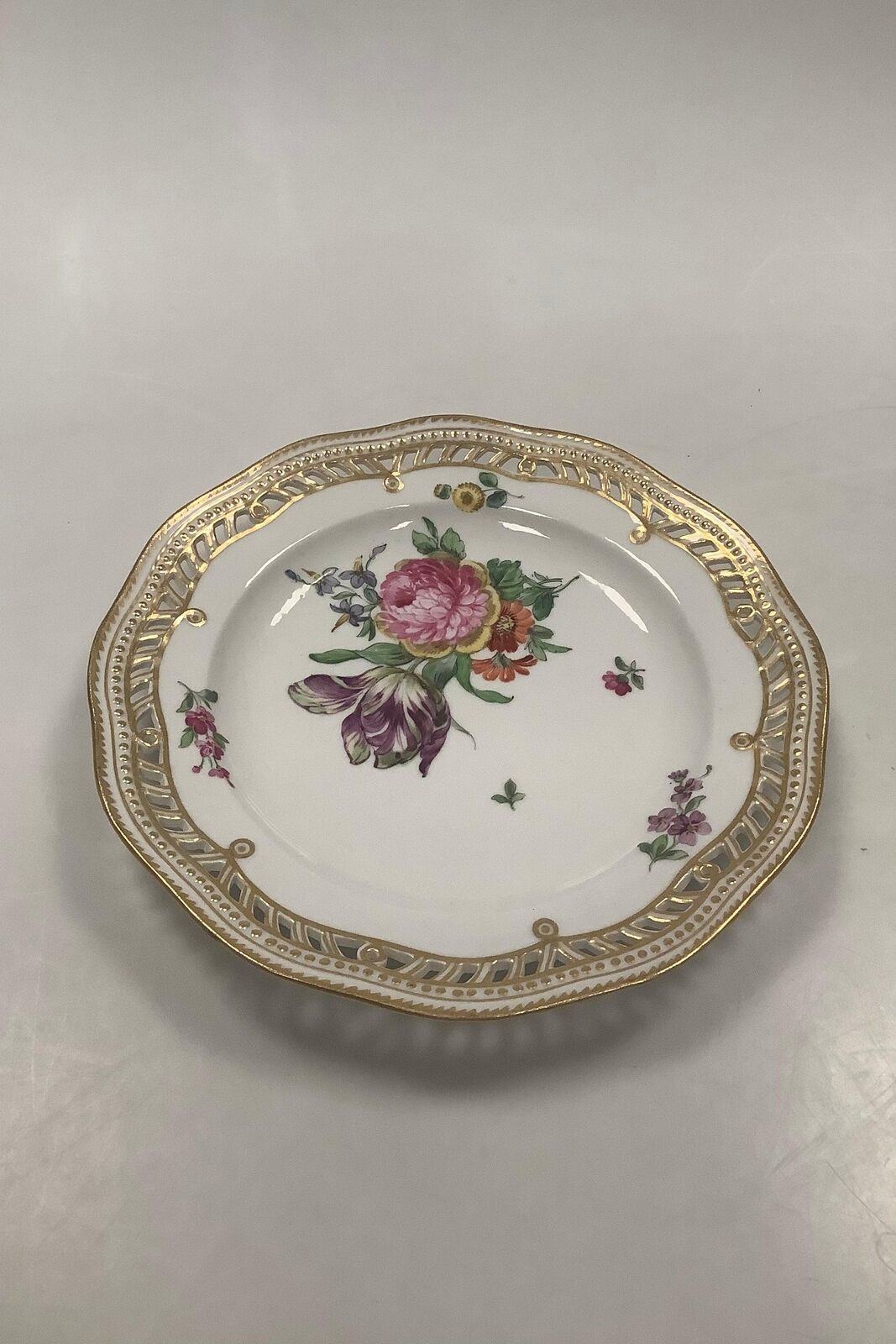 Set of 8 Royal Copenhagen Flora Danica Plates with Flowers No 213/3584