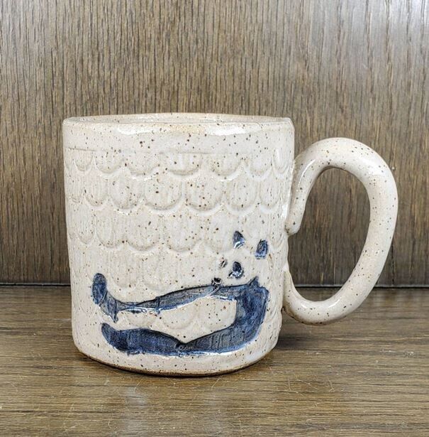 Handmade White Ceramic Mug with a Panda Bear Best Mug