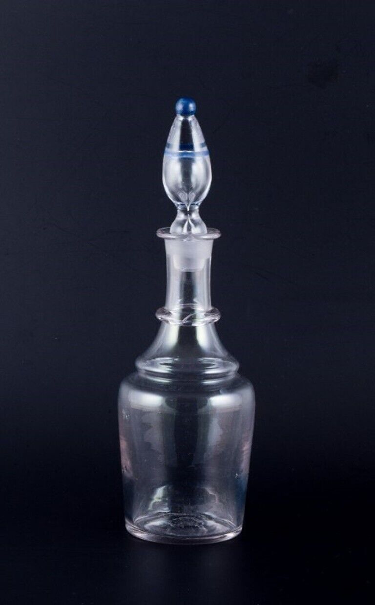 Danish glassworks small wine carafe in clear hand-blown glass Ca 1900