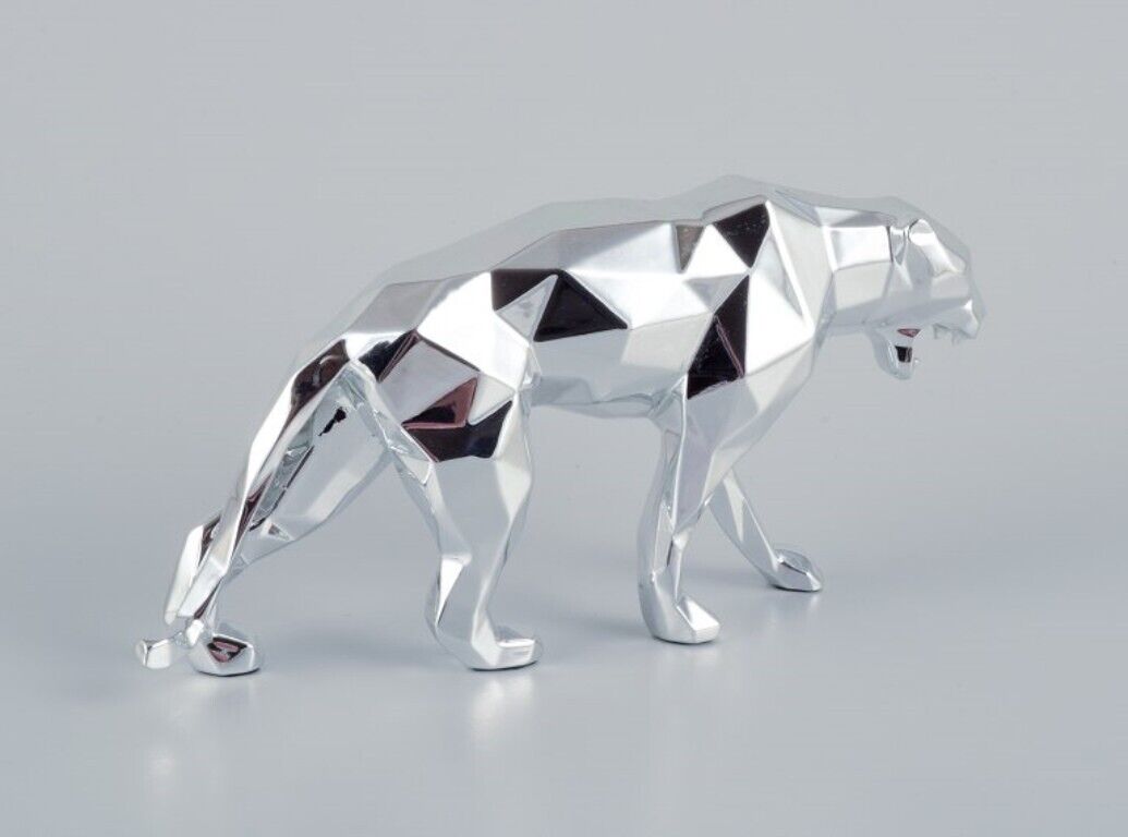 Richard Orlinski for Neamedia Icons Panther made of polished aluminum