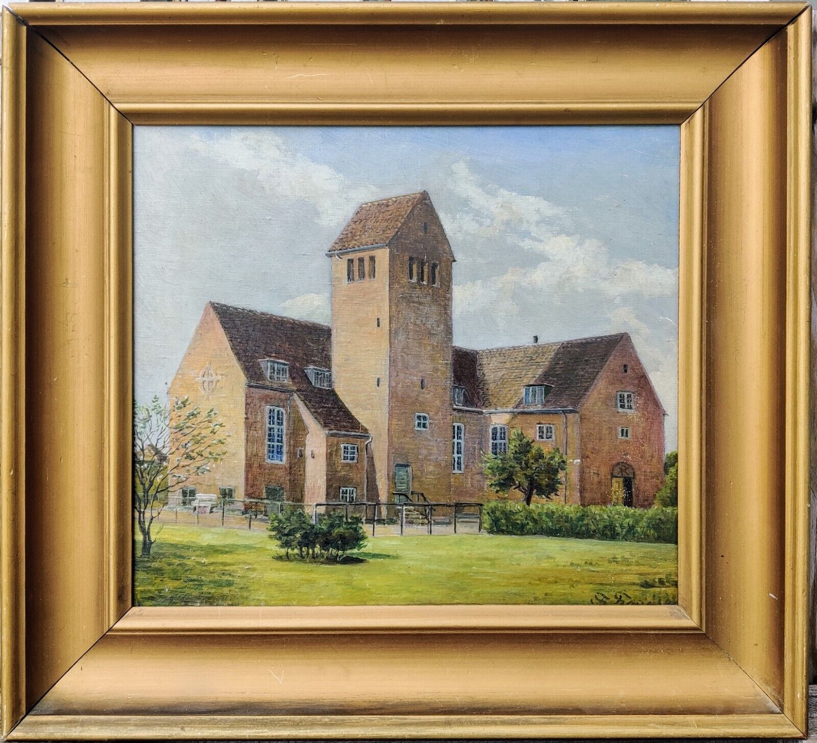 FREDERIKSHOLM CHURCH IN COPENHAGEN - original oil painting