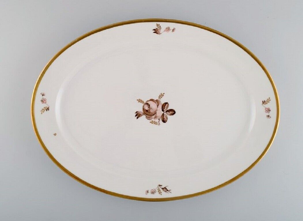 Two Oval Royal Copenhagen Brown Rose serving dishes Model number 688/9010