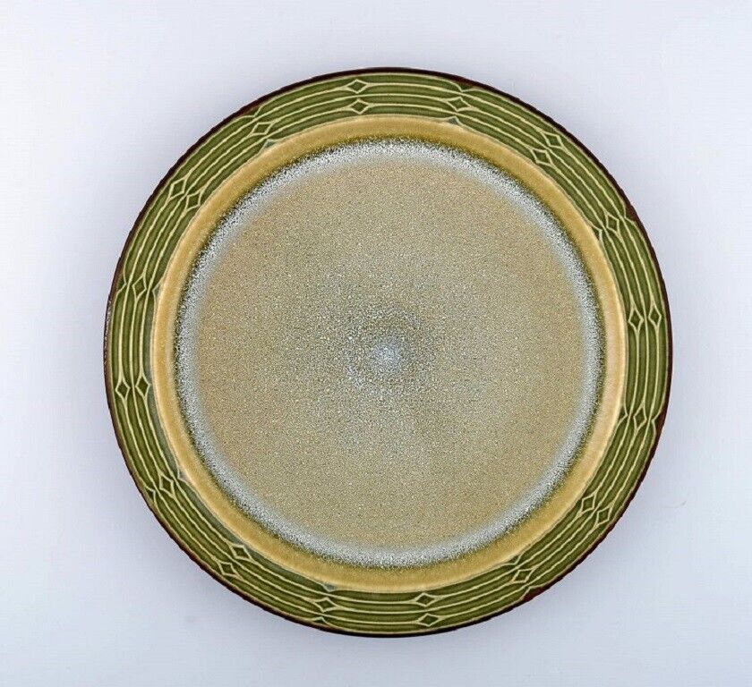 Jens H Quistgaard for Bing  Grondahl Large round "Rune" dish 2 pieces