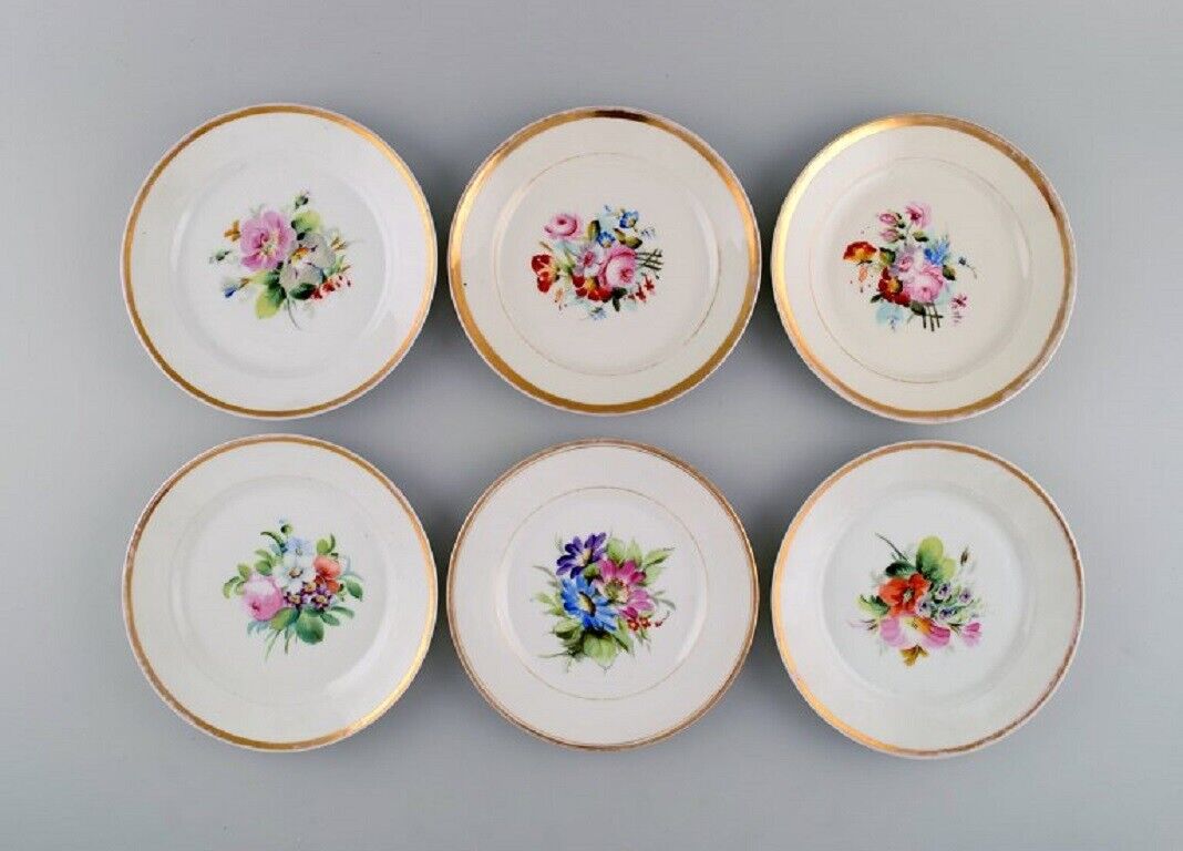 Six antique Bing  Grøndahl plates in porcelain Late 19th C