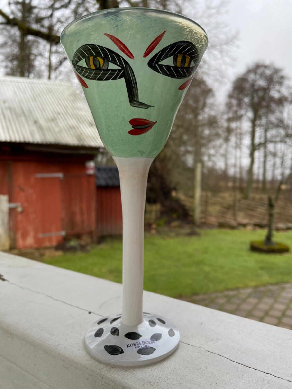 Kosta boda@Open minds@Ulrica Hydman Vallien@Martini glass@Collectibles@