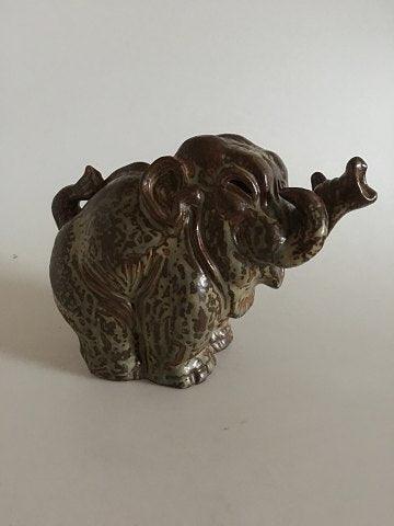 Royal Copenhagen Stoneware Elephant Figurine by Knud Kyhn No 20138