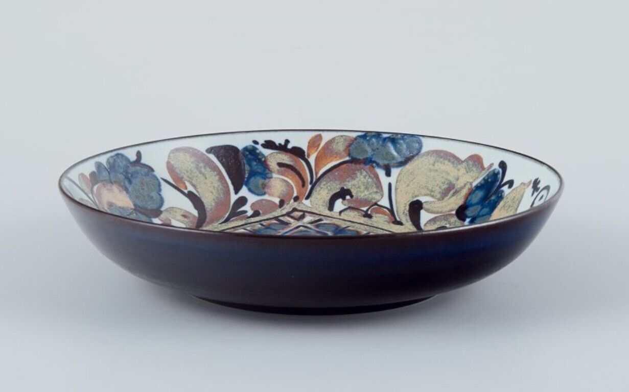 Kari Christensen for Aluminia Handcrafted "Tenera" fajance bowl