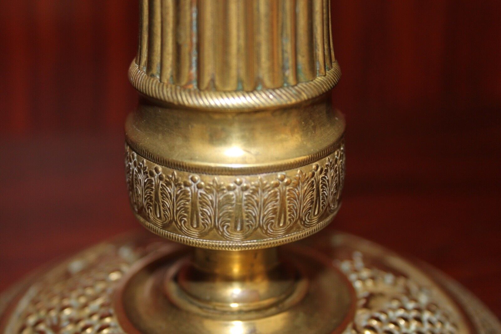 Antique French Empire Gilt Bronze Ormulu Candlestick