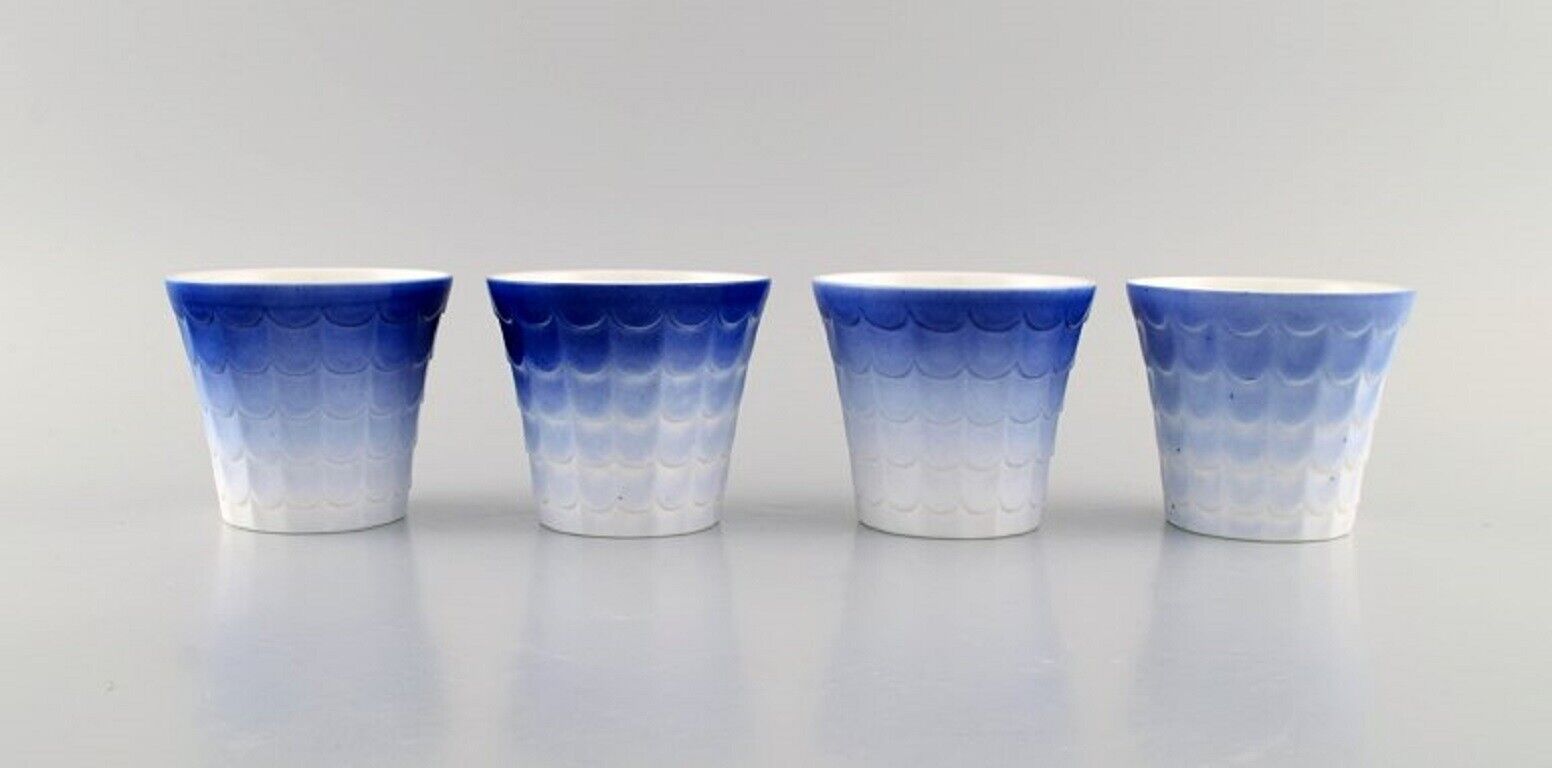 Wilhelm Kåge for Gustavsberg Four herb pots in glazed porcelain