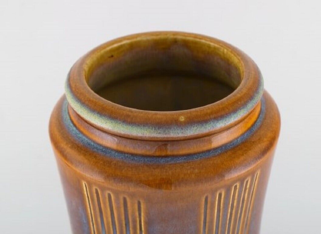 Søholm Bornholm Large cylindrical vase in glazed ceramics 1960s